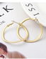 Fashion Dumb Gold Circle Cutout  Silver Pin Earrings