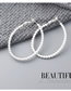 Fashion Matt Silver Large Circle Cutout  Silver Needle Earrings