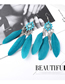 Fashion Color Flower Feather Earrings