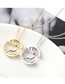 Fashion 14k Gold Crystal Elk Bracelet Necklace Set