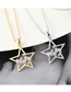 Fashion 14k Gold Star Shimmering Zircon Necklace