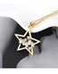 Fashion Platinum Star Shimmering Zircon Necklace