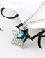 Fashion Blue Light Star Crystal Necklace