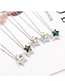 Fashion White Star Crystal Necklace