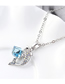 Fashion Sea Blue Dolphin Crystal Crystal Necklace