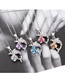 Fashion Colorful White Dolphin Crystal Crystal Necklace