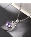 Fashion Violet Dolphin Crystal Crystal Necklace