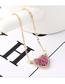 Fashion 14k Gold + Black Sky Heart Crystal Necklace
