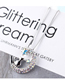 Fashion Golden Phantom Chasing Star Arch Moon Cat Crystal Necklace