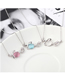 Fashion Gray Crystal Opal C Necklace - Star Color