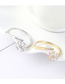 Fashion 14k Gold Zircon Ring - Flowery
