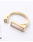 Fashion 14k Gold Zircon Ring - Mirror Light