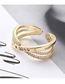Fashion 14k Gold Zircon Ring - Winding