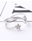 Fashion Platinum Zircon Ring - Chasing Star Arch