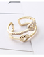 Fashion 14k Gold Zircon Ring - Romantic Heart