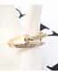 Fashion 14k Gold Zircon Ring - Belt Buckle