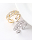 Fashion 14k Gold Zircon Ring - Heartbeat