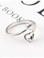 Fashion White Crystal Ring - Heart Love