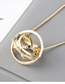 Fashion 14k Gold Plated Gold Sweater Chain - Astronomical Ball Necklace
