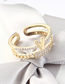 Fashion 14k Gold Zircon Ring - V Love Life