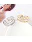 Fashion 14k Gold Zircon Ring - V Love Life