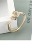 Fashion 14k Gold Zircon Ring - Interpretation Symbol