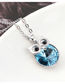 Fashion Sea Blue Crystal Necklace - Staying Owl