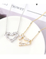 Fashion 14k Gold Zircon Necklace - Painted Heart