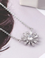 Fashion 14k Gold Zircon Necklace - The Other Side Of The Flower