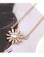 Fashion 14k Gold Zircon Necklace - The Other Side Of The Flower