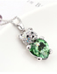 Fashion Silver Phantom Crystal Necklace - Bear Heart