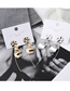 Fashion K Gold Plated Gold Small Lotus Leaf  Silver Needle Stud Earrings