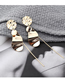Fashion K Gold Plated Gold Small Lotus Leaf  Silver Needle Stud Earrings