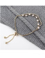 Fashion 14k Gold Pearl Crystal Bracelet
