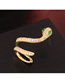 Fashion Gold Copper Micro-inlaid Zircon Snake Single Earring