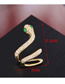 Fashion Gold Copper Micro-inlaid Zircon Snake Single Earring