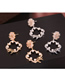 Fashion Silver Micro-inlaid Zircon Petal Clover Earrings