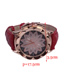 Fashion Red Time To Run The Disc Leather Watch