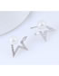 Fashion Silver Meteor Pearl Stud Earrings