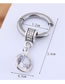 Fashion Silver Titanium Steel Zircon Earrings Single