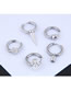 Fashion Silver Titanium Steel Skull Earrings Single
