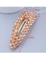 Fashion Champagne Crystal-made Water Drop Pearl Hairpin
