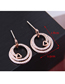 Fashion Silver  Silver Needle Copper Micro-inlaid Zircon Multi-layer Ring Earrings