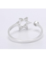 Fashion Silver Prepare A Five-pointed Star Opening Ring