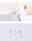 Fashion Silver Prepare A Five-pointed Star Opening Ring