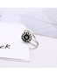Fashion Silver Chrysanthemum Open Ring