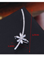 Fashion Silver  Silver Needle With Zirconium Snowflake Single Earrings