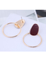 Fashion Gold Metal Ring Earrings