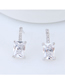 Fashion Silver Sheep Star Zirconium Stud Earrings
