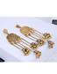 Fashion Gold Bell Tassel Earrings
